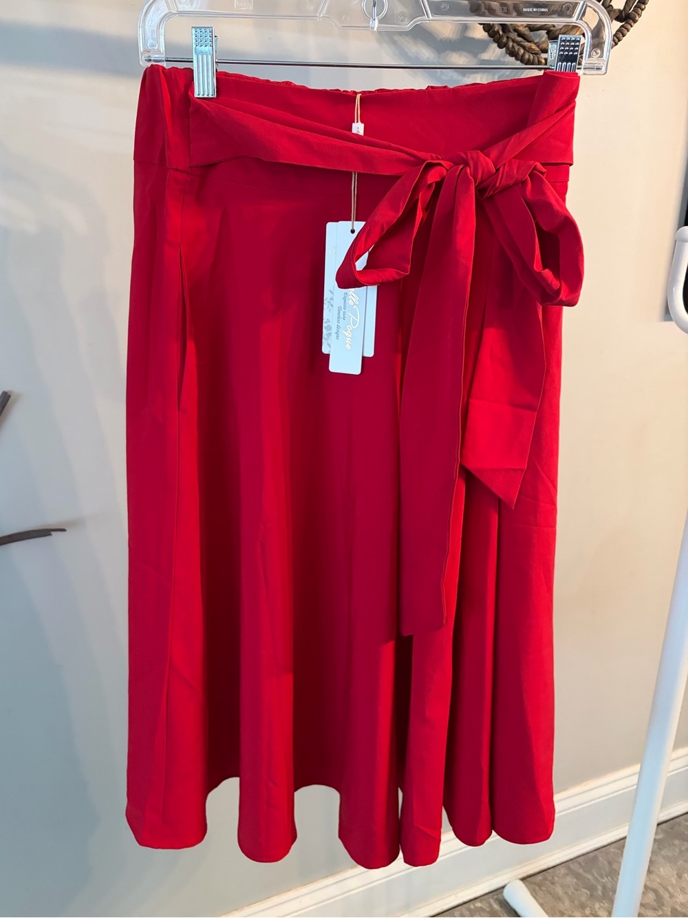 NWT ✨ Women's High Waist A-Line Pockets Skirt Skater Flared Midi Skirt size M - Picture 2 of 8